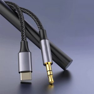 Kabel USB Reagle USB-C - mini Jack 3.5 mm 1.5 m Czarny 9