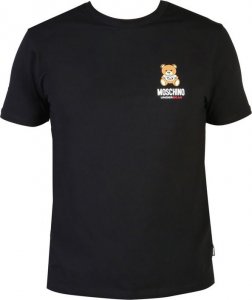 Moschino Koszulka T-shirt marki Moschino model A0784-4410M kolor Czarny. Odzież Męskie. Sezon: Wiosna/Lato XL 1