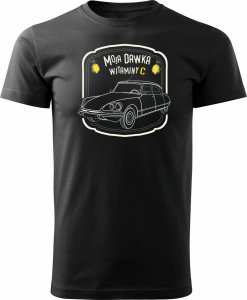 Topslang Koszulka z samochodem Citroen Citroenem DS 19 21 23 ID 19 21 męska czarna L 1