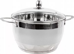 Hoffner Garnki ze stali nierdzewnej z białym paskiem Hoffner HF 9969 zestaw 12 elementów indukcja gaz 3