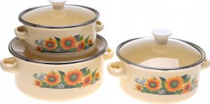 GARNKI EMALIOWANE 6 el ZESTAW Komplet Emalia 2229 2