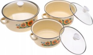 GARNKI EMALIOWANE 6 el ZESTAW Komplet Emalia 2229 3