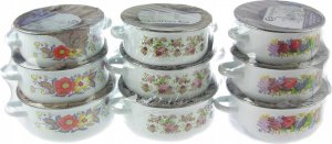 GARNKI EMALIOWANE 10el. ZESTAW Garnków Emalia 7021 2