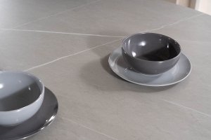 Signal Stół okrągły MURANO 120x120 szary/czarny mat 2