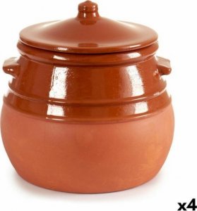 La Dehesa Garnek z Pokrywką Terakota 3,5 L 23 x 22 x 23 cm (4 Sztuk) 1