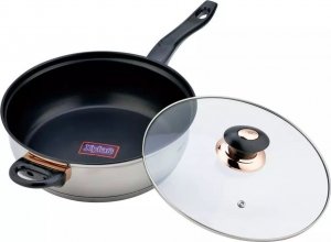 KingHoff Zestaw garnków stalowych nierdzewnych 12 elementów Kinghoff KH-1767 z patelnią i rondlem indukcja gaz 2