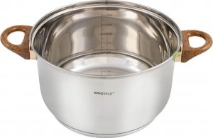 king hoff Zestaw 4 garnków stalowych, patelni i rondla wraz z pokrywkami (KH 1768) - 12 elementów 2
