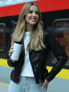 Dr.Bacty Kubek termiczny na kawę 2w1 Dr.Bacty Notus 360 ml -  biały 7