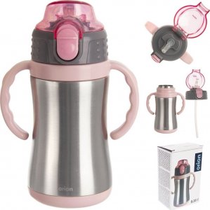 Orion Kubek termiczny / termos bidon stalowy różowy 300 ml 8