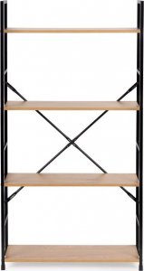 ModernHome Regał drewniany szeroki 4 półki nowoczesny LOFT 3