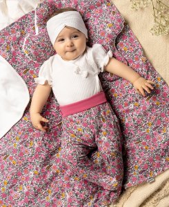 NICOL Czapka bawełniana niemowlęca dla dziewczynki Nicol Lea 80 5