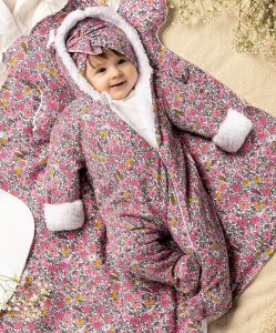 NICOL Czapka bawełniana niemowlęca dla dziewczynki Nicol Lea 80 9