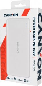 Powerbank Canyon Canyon Powerbank PB-109   10000 mAh  PD/QC/Lightning   white retail 4