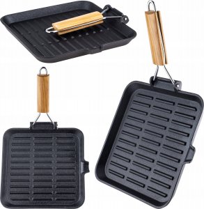 Patelnia KingHoff grillowa Żeliwna 24cm 15