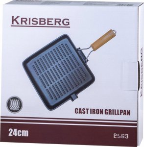 Patelnia KingHoff grillowa Żeliwna 24cm 21
