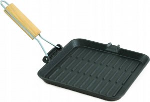 Patelnia KingHoff grillowa Żeliwna 24cm 4