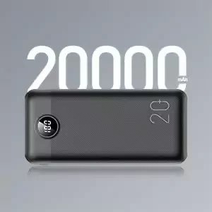 Powerbank 4kom.pl Powerbank Bateria zewnętrzna VEGER L20S - 20 000mAh LCD Quick Charge PD 20W czarny (VP2039PD  / W2039PD ) 4