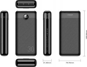 Powerbank Veger L30 30000mAh Czarny 3