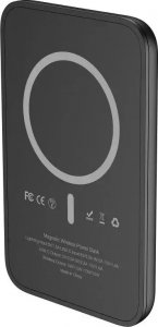 Powerbank 4kom.pl Bateria zewnętrzna (POWER BANK) VEGER MagOn Kick z ładowaniem indukcyjnym wspiera ładowanie z MagSafe 15W - 5 000mAh PD 20W czarny (V0553P / W0553P) 2