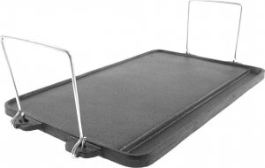 Patelnia KRISBERG Płyta żeliwna grillowa na ognisko Krisberg KB 2643 dwustronna patelnia na ruszt z uchwytami 3