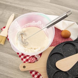 Orion Trzepaczka spiralna kuchenna do ubijania piany jaj stalowa 26 cm 2