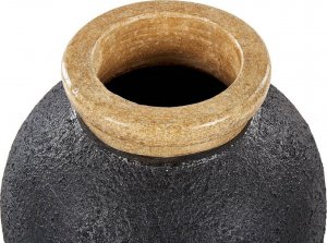 Beliani Wazon dekoracyjny z terakoty 31 cm czarno-różowy DAULIS 4