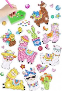 LeanToys Zestaw Naklejek Haft Diamentowy Lamy Zwierzęta Mozaika 2