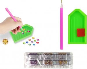 LeanToys Zestaw Naklejek Haft Diamentowy Dinozaury Mozaika 3