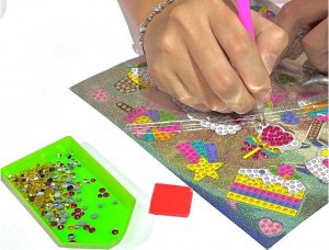 LeanToys Zestaw Naklejek Haft Diamentowy Dinozaury Mozaika 4