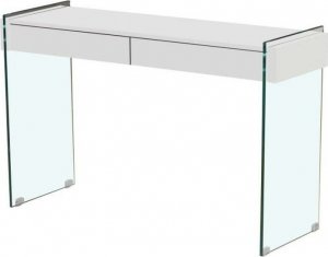 DKD Home Decor Konsola DKD Home Decor Szkło Przezroczysty Biały 120 x 40 x 76 cm Drewno MDF 1
