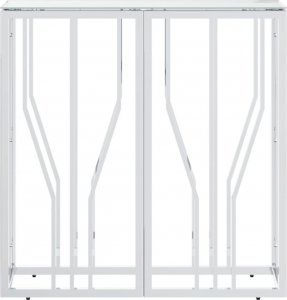 vidaXL Stolik konsolowy, 70x30x70 cm, stal nierdzewna i szkło 3