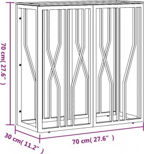 vidaXL Stolik konsolowy, 70x30x70 cm, stal nierdzewna i szkło 6