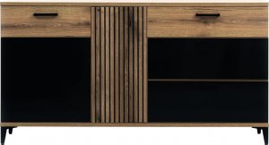 BogFran Komoda duża z szufladami czarna połysk ARIS AS3 2