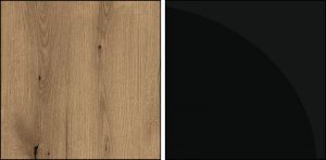 BogFran Komoda z szufladami dąb czarna połysk ARIS AS4 7