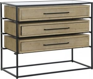 DKD Home Decor Komoda DKD Home Decor Czarny Naturalny Metal Drewno MDF Nowoczesny 100 x 45 x 82 cm 1