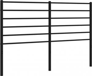vidaXL Metalowe wezgłowie, czarne, 120 cm 2