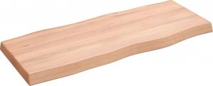 vidaXL Blat do biurka, jasnobrązowy, 100x40x6 cm, lite drewno dębowe 1