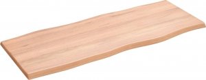 vidaXL Blat do biurka, jasnobrązowy, 100x40x2 cm, lite drewno dębowe 1