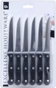 EXCELLENT HOUSWARE ZESTAW NOŻY DO STEKÓW BURGERÓW 6 szt. 139130 9