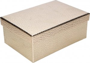 Pudełko prezentowe złote 21x15x8,5cm ozdobne 1