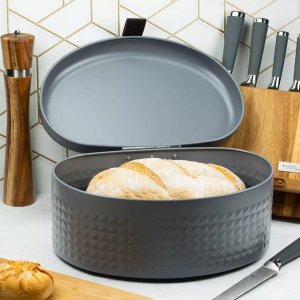 Chlebak Klausberg Chlebak metalowy Klausberg KB 7578 pojemnik na pieczywo szary diament 2