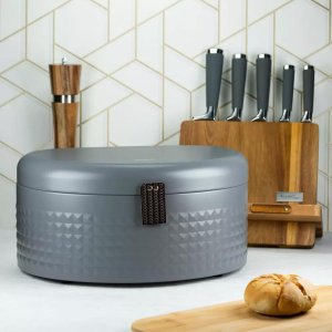 Chlebak Klausberg Chlebak metalowy Klausberg KB 7578 pojemnik na pieczywo szary diament 3