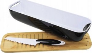 Chlebak Edenberg Chlebak z deską i nożem Elitehoff E-6003 czarny pojemnik na pieczywo 1