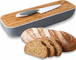 Chlebak Edenberg Chlebak z deską i nożem Elitehoff E-6004 szary pojemnik na pieczywo 2