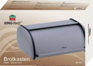 Chlebak KingHoff Chlebak metalowy KINGHoff 1751 pojemnik na pieczywo stalowy szary 3