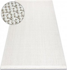 Dywany Łuszczów Dywan NANO FH93A Jednolity, pętelkowy, płasko tkany biały, 120x170 cm 1