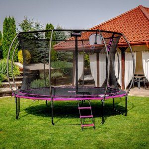 Trampolina ogrodowa Thunder Trampolina ogrodowa do skakania THUNDER INSIDE ULTRA 8FT PINK 12
