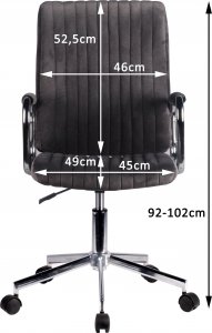 Krzesło biurowe Fabryka Mebli Akord Krzesło welurowe obrotowe FD-24 - Różowe 5