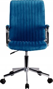Krzesło biurowe Fabryka Mebli Akord Krzesło welurowe obrotowe FD-24 - Granatowy 3