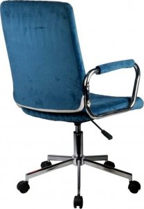 Krzesło biurowe Fabryka Mebli Akord Krzesło welurowe obrotowe FD-24 - Granatowy 4